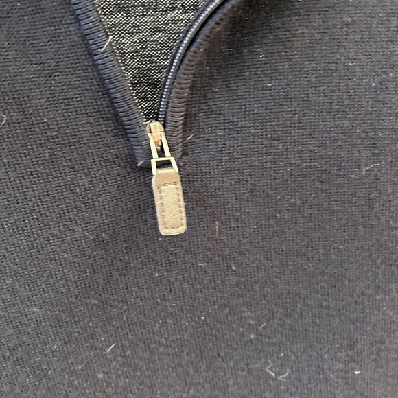 Jos A. Bank 100% merino Wool 1/4 zip mock neck pullover in black. Like new. XL - Picture 6 of 11